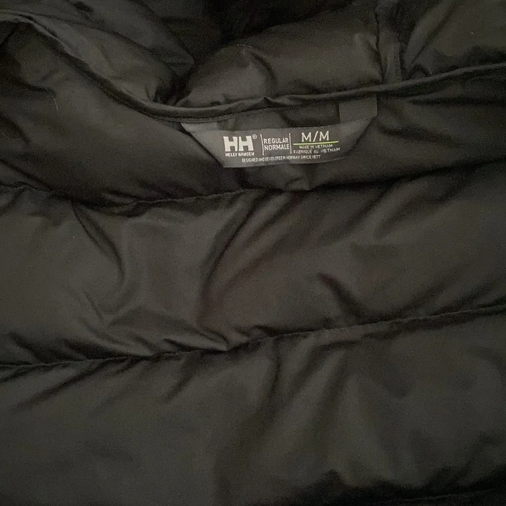 Helly Hansen sz M Ebony Leopard Svalbard down zip up puffer hooded great… - Picture 9 of 16